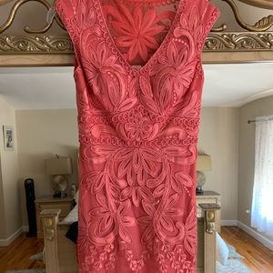 Salmon pink beautiful detailed dress